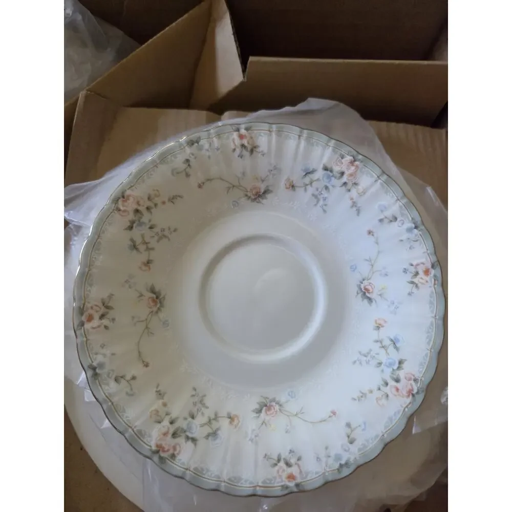 Vtg Mikasa Retired L9813/905 Roselle Print 5 Piece Setting NOS